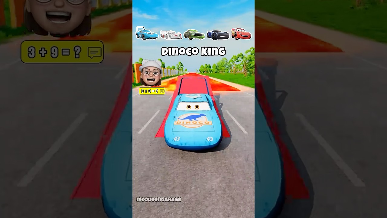 💚McQueen vs Doc Hudson vs Flo Car vs Sheriff vs Jackson Storm #16 💥💨