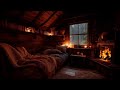 Deep Sleep Rainy Cabin Bedroom | Heavy Rain, Distant Thunder, Soft Wind & Gentle Fireplace (No Ads)
