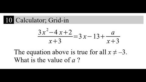 SAT Math - How to do Polynomial Long Division (with example)