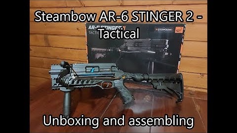 Repeating pistol crossbow Steambow AR-6 Stinger II Tactical, Ep. 1 - unboxing and assembling.