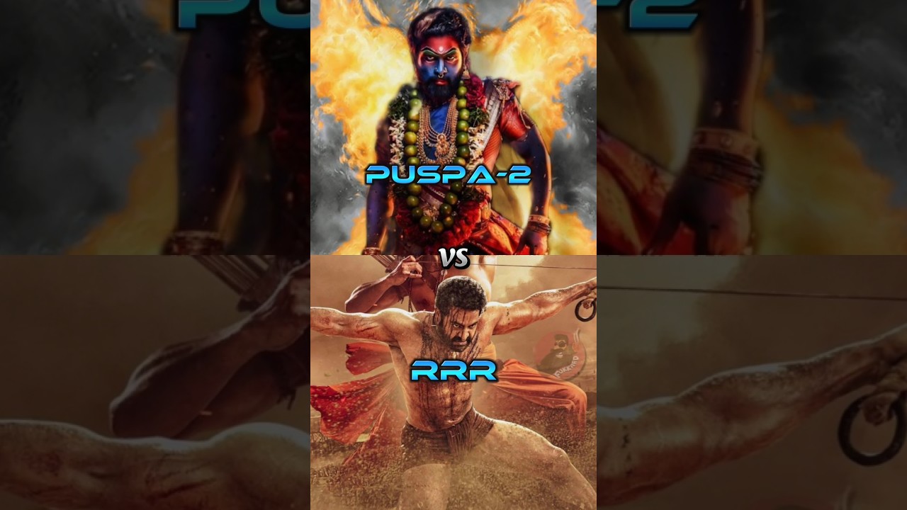 Pushpa-2 ❤️😈💙 vs RRR 💚💥❤️ || comparison 🔥👑😎 pushpa 🔥🥵 vs Bheem & ram 