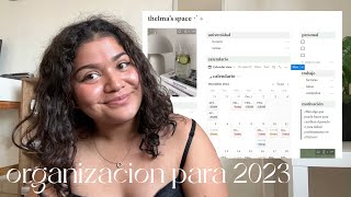 organización para el 2023 con notion ✨ buenos hábitos, universidad y finanzas