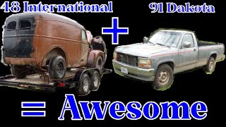 Chassis swapped 48 International rat rod panel truck floors and seats