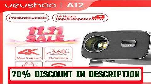A must-have product! VEVSHAO A12 Projector Mini Portable  LED Video Android 13.0 WIFI 6 Mirror Sma
