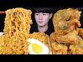 인도미 미고랭 메이플버터갈릭 치킨 먹방ASMR MUKBANG SPICY INDOMIE MI GORENG & FRIED CHICKEN ラーメン チキン eating sounds