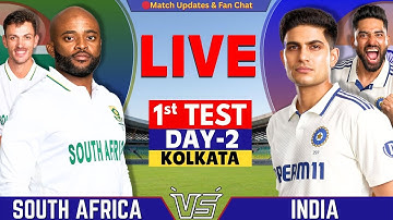 🔴India vs South Africa, 1st Test Day 2-Session 2 | Live Cricket Match Today| IND vs SA | IND Batting