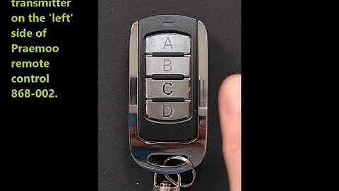 Praemoo 868-002: Programming of remote control
