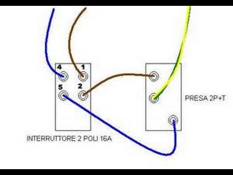 Collegare un interruttore ad una presa (la presa comandata ) fai da ... Collegamento interruttore luce e presa