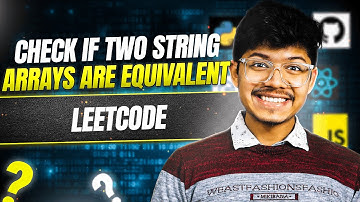 1662. Check If Two String Arrays are Equivalent | O(1) Space