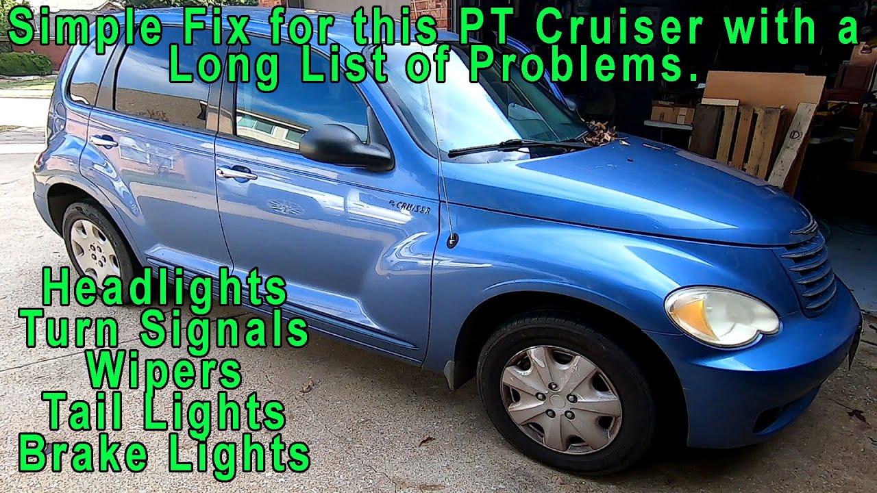 Simple Fix for this PT Cruiser with Headlight, Brake light, Wiper, and Turn  Signal Problems. - YouTube