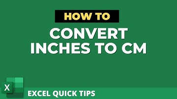 How To Convert Inches To CM In Excel