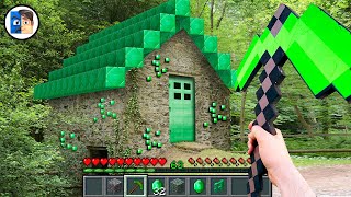 Minecraft in Real Life POV EMERALD HOUSE in Realistic Minecraft EN LA VIDA REAL #skreeper