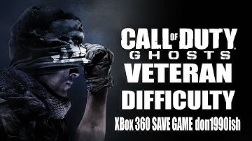 Call of Duty ghosts Veteran Difficulty Xbox 360 Save (Save Game/Save File/Saved Game/Saved File )