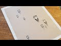 Realistic water droplets painting /How to paint water droplets/물방울 그리기
