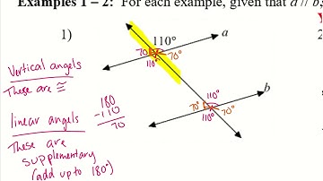 3.4 Notes: Parallel Lines and Angle Relationships