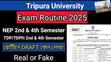 DRAFT Exam Routine 2nd & 4th Semester 2025 / TDP/TDPH Back & NEP Student 