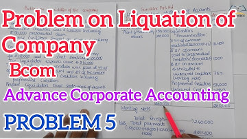 Problem on Liquation of Company 4th sem BCOM ACA