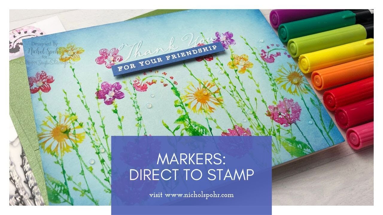 Markers Direct to Stamp (Hero Arts STAMPtember) YouTube