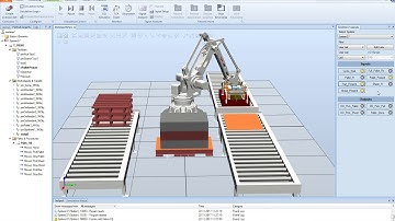 ABB IRB 460 Palletizing with stack search simulation