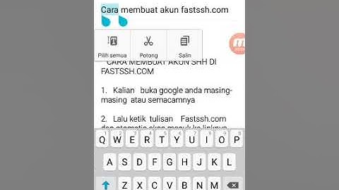 CARA  MEMBUAT AKUN SSH DI  FASTSSH.COM