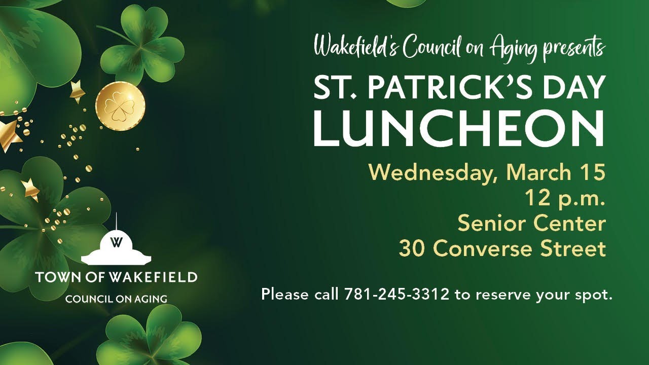 Wakefield Council on Aging St. Patrick's Day Luncheon YouTube