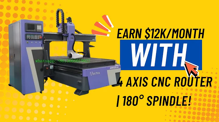 Earn $12K/Month with 4 Axis CNC Router | 180° Spindle!