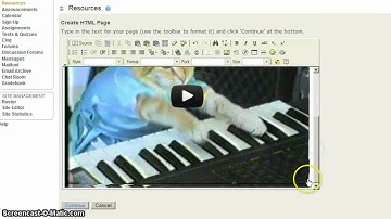 Adding YouTube video to Sakai Resources