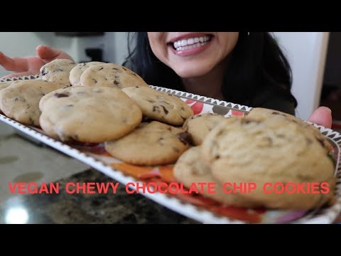 Vegan Chewy Chocolate Chip Cookies (using chick pea brine)