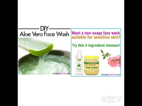 DIY aloe Vera face wash for acne skin