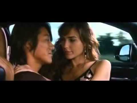 Asian guy white girl kiss in high speed. Han and Gisele