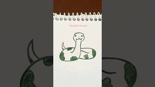 Cute Snake Drawing 🐍 | Easy Step by Step Tutorial for Beginners #drawing