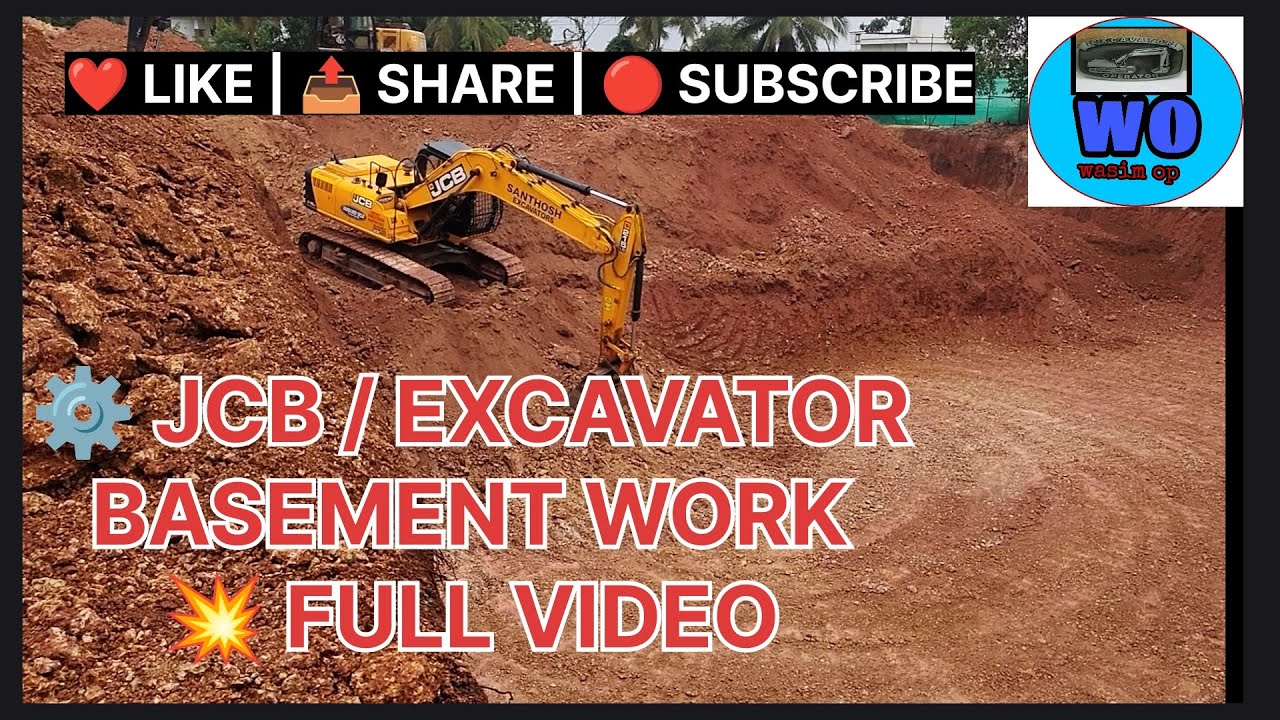 Building Basement Excavation | JCB Excavator Full Work Video(Wasim Heavy Earth movers)