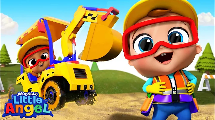 Construction Site Shapes & Colors 🚧🔴🟠 | Learn and Build! |  Nursery Rhymes for Kids