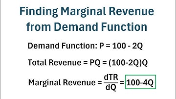 How to Find Marginal Revenue Given the Demand Function