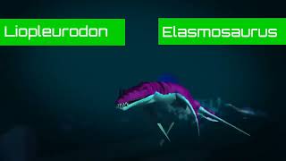 Liopleurodon Vs Elasmosaurus - With Healthbars