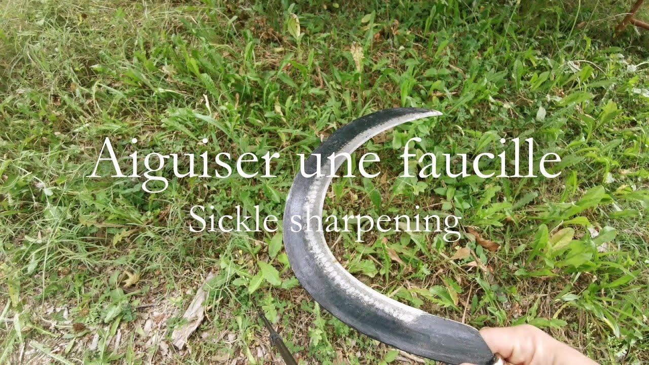 Aiguiser une faucille - méthode simple - activez les sous-titres