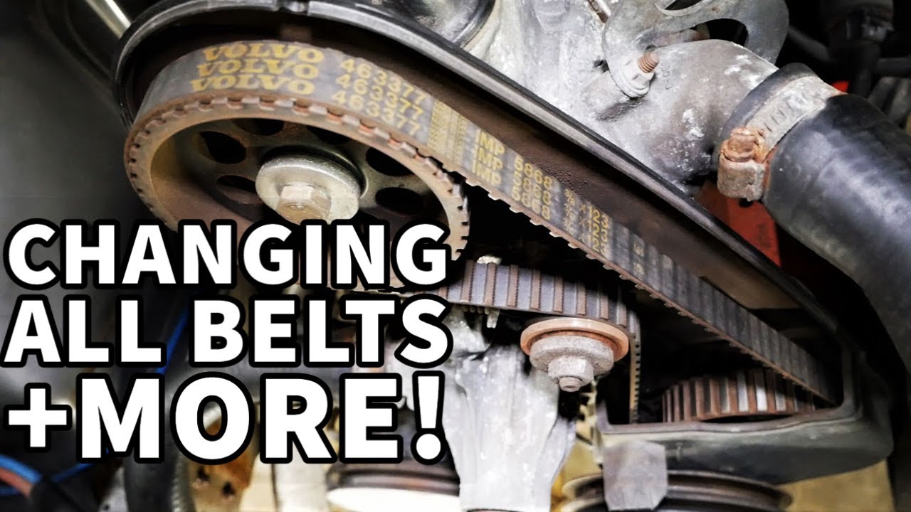 Changing 21 YEAR OLD Belts on a $50 VOLVO 740