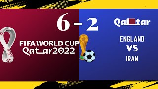 England vs Iran 6-2 | All Goals and Highlights | FIFA World Cup Qatar 2022 | English Commentary