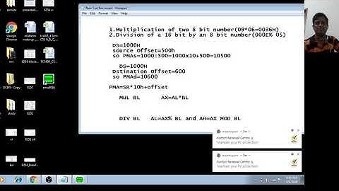 multiplication and division programs  in 8086 emulator