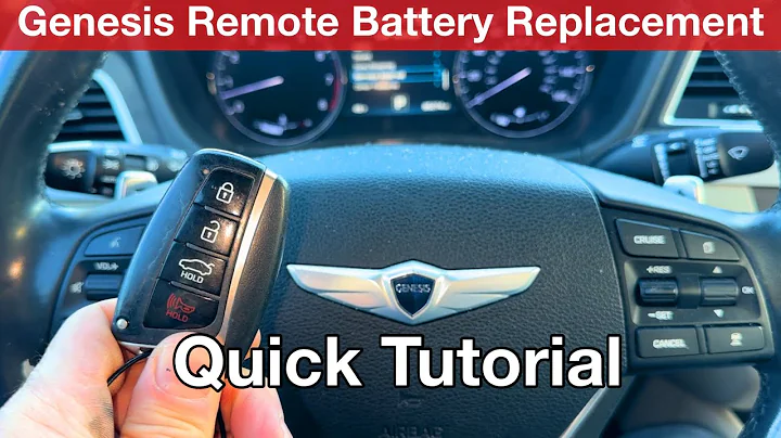 Hyundai Genesis Remote key fob battery replacement