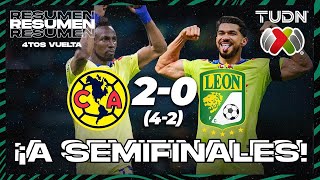 Resumen y goles | América 2 (4) -(2) 0 León | 4tos Final VUELTA - AP2023 | TUDN image
