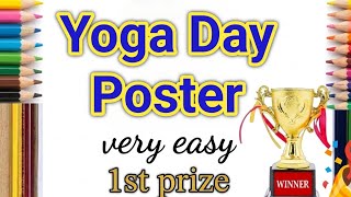 International Yoga Day Drawing /Yoga Day Drawing / Yoga Day Poster Drawing / Yoga Drawing / Yoga Day