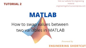 MATLAB Tutorials || How to swap values between two variables in MATLAB