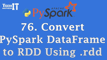 How to Convert PySpark DataFrame to RDD Using .rdd | PySpark RDD vs DataFrame #pysparktutorial