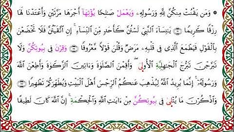 سورة الأحزاب  برواية الدوري عن الكسائي ـ  الشيخ عبدالرشيد صوفي