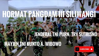 Hormat PANGDAM III SILIWANGI - MAYJEN KUNTO A.WIBOWO kepada JENDERAL TNI PURN H.TRY SURISNO