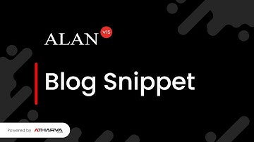 How to use blog snippet in Theme Alan v15