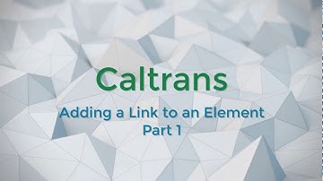 Adding a Link to an Element Part 1- Key Map Example