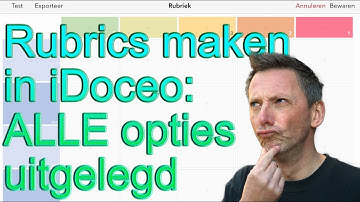 iDoceo Rubrics | 2. Maken van Rubrics: alle mogelijkheden uitgelegd!
