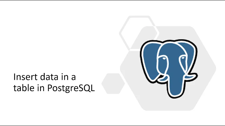 PostgreSQL Insert data in table